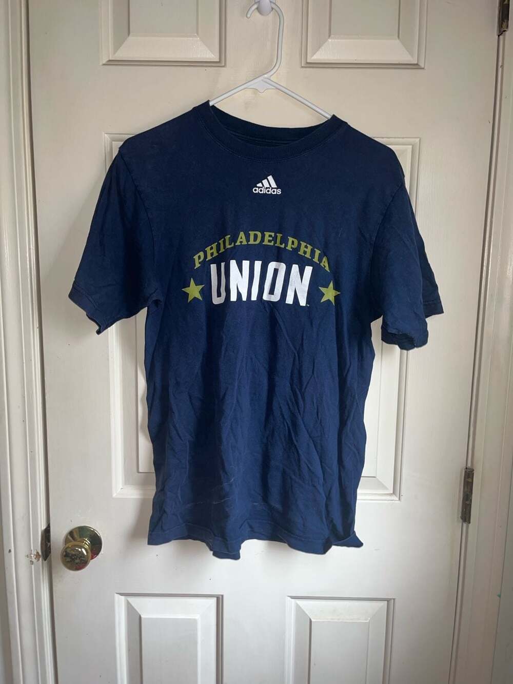 Adidas Philadelphia Union MLS Navy Blue Graphic T-Shirt Size M